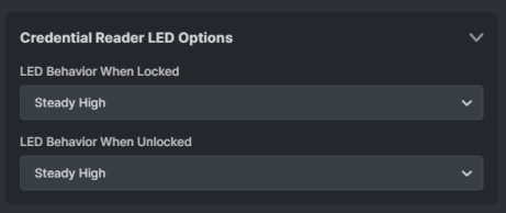 Cluster Settings Editor > Reader LEDs